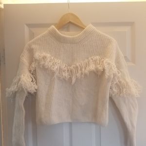White Frill Sweater